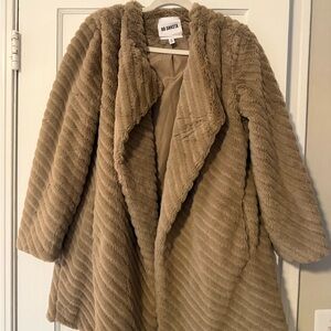 BB Dakota Women's Cozy Tan Teddy Jacket